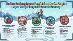 Daftar Perlengkapan Pendakian Musim Dingin Agar Tetap Hangat Di Puncak Gunung