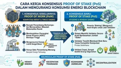 Cara Kerja Teknologi Konsensus Proof of Stake Dalam Mengurangi Konsumsi Energi Blockchain